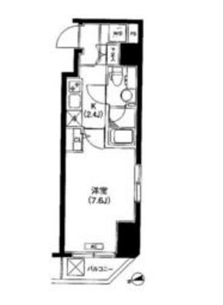 クローバー御成門レジデンス1301号室の図面