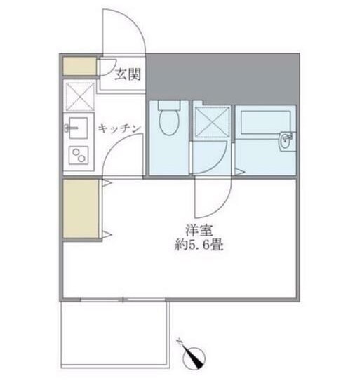 ミリアレジデンス赤坂607号室の図面