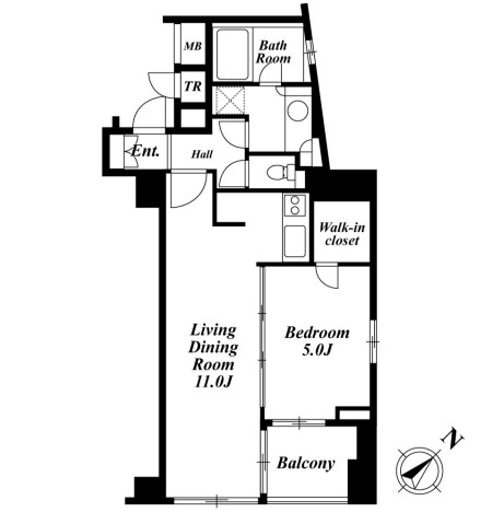 セントラルクリブ六本木1-1104号室の図面