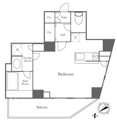 セントラルクリブ六本木2-401号室の図面