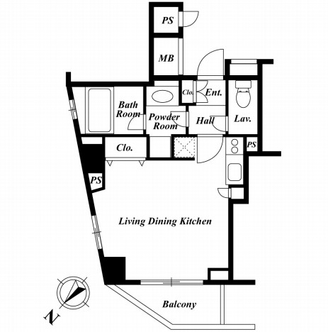 セントラルクリブ六本木2-405号室の図面