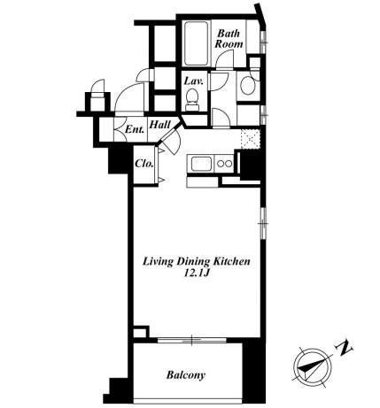 セントラルクリブ六本木2-504号室の図面