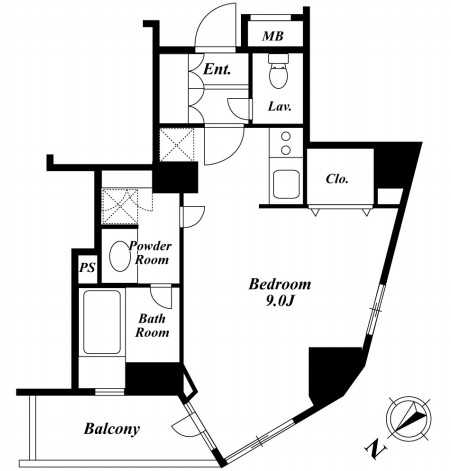 セントラルクリブ六本木1-601号室の図面