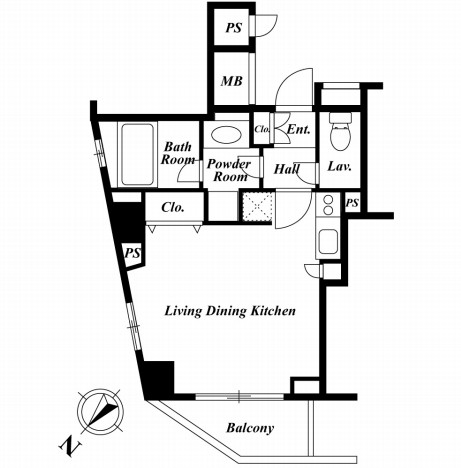 セントラルクリブ六本木2-705号室の図面
