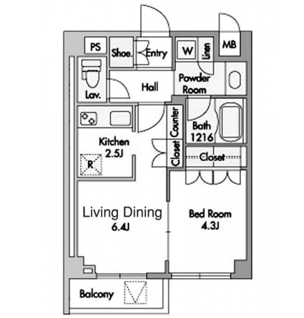 プライムアーバン赤坂301号室の図面