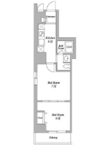 エスティメゾン東新宿201号室の図面