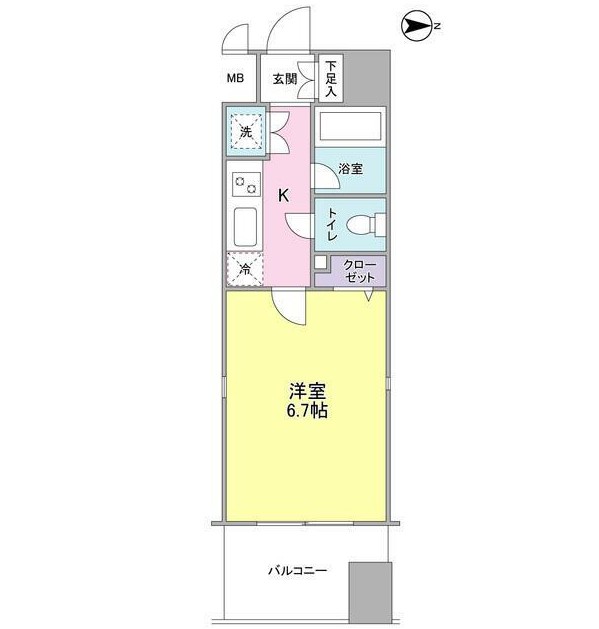 プロスペクト・グラーサ広尾207号室の図面