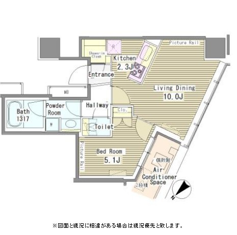 マイタワーレジデンス1112号室の図面
