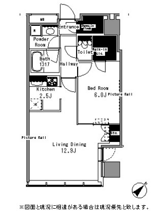 マイタワーレジデンス1207号室の図面