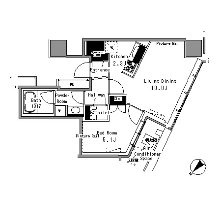 マイタワーレジデンス1212号室の図面