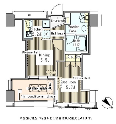 マイタワーレジデンス1604号室の図面