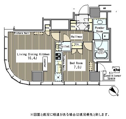 マイタワーレジデンス1605号室の図面