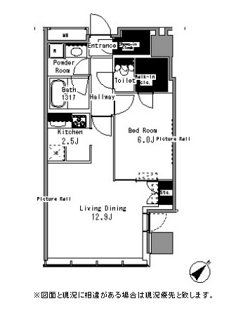 マイタワーレジデンス1707号室の図面