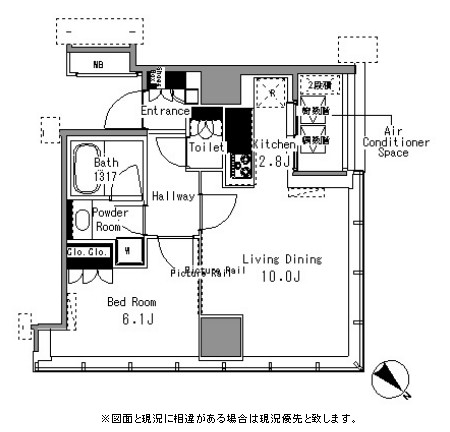 マイタワーレジデンス1801号室の図面