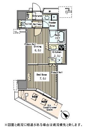 マイタワーレジデンス1811号室の図面