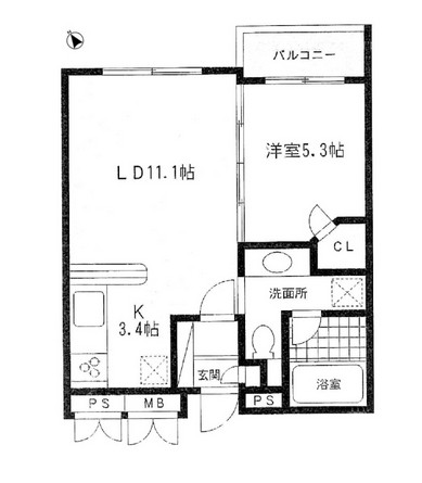 ミリアレジデンス乃木坂208号室の図面