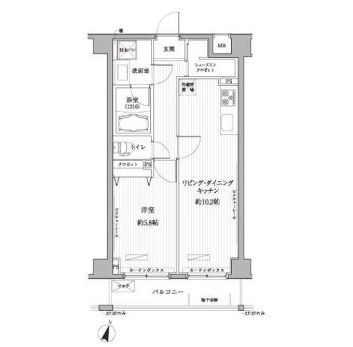 メゾンカルム西新宿305号室の図面