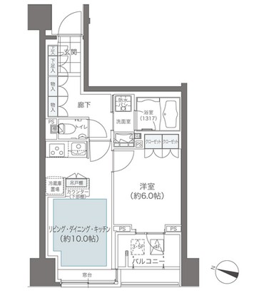 メゾンカルム本郷403号室の図面