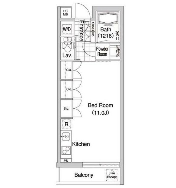 コンフォリア早稲田208号室の図面