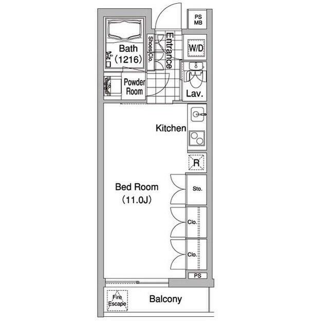 コンフォリア早稲田405号室の図面