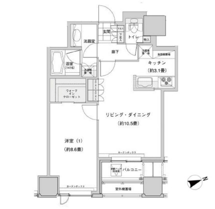 ウェストパークタワー池袋1312号室