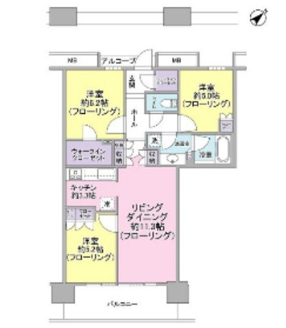 キャピタルマークタワー1914号室の図面