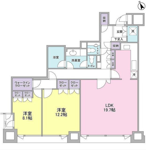 愛宕ビューアパートメント1403号室の図面