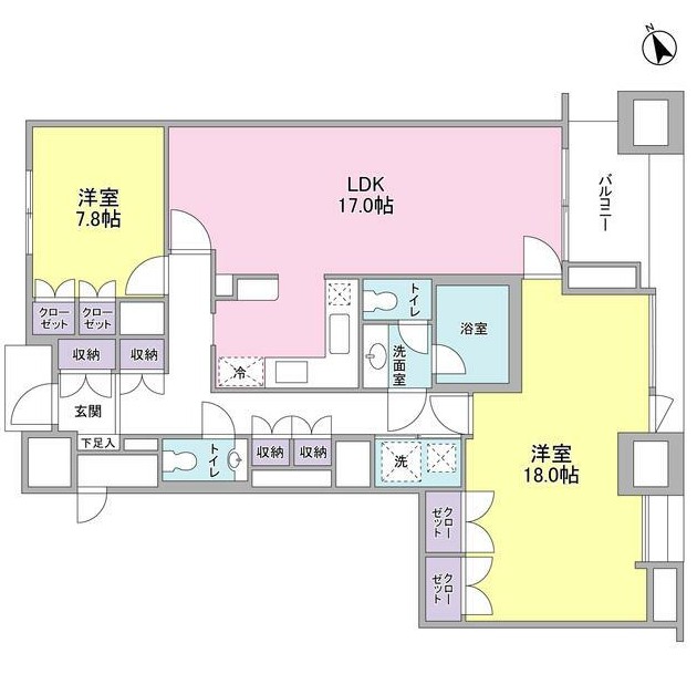 愛宕ビューアパートメント1505号室の図面