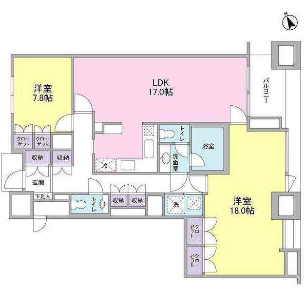 愛宕ビューアパートメント1605号室の図面