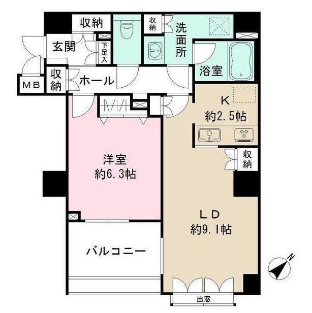 渋谷山手通りＳＴレジデンス304号室の図面