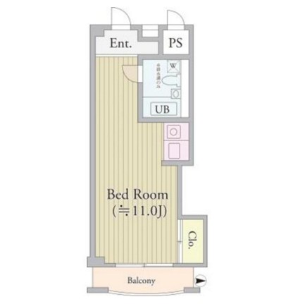 パークグレース新宿1005号室の図面