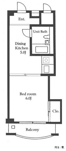パークグレース新宿1012号室の図面