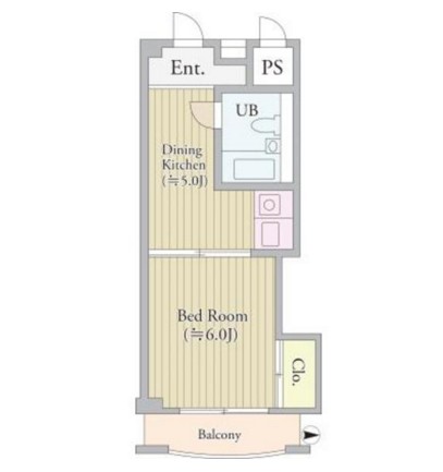 パークグレース新宿1013号室の図面