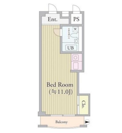 パークグレース新宿1109号室の図面