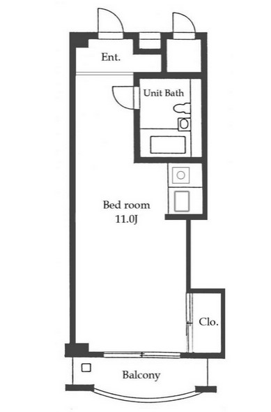 パークグレース新宿1113号室の図面