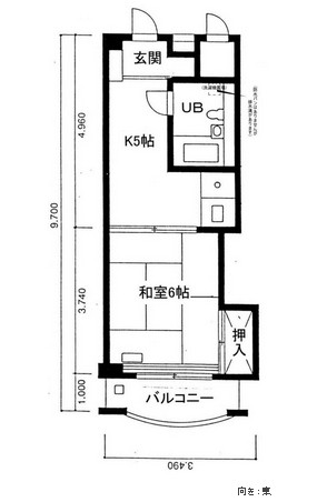 パークグレース新宿1114号室の図面
