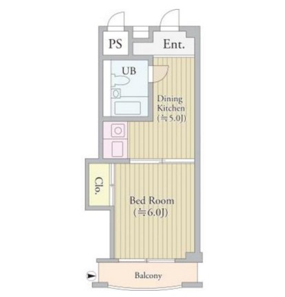 パークグレース新宿1116号室の図面