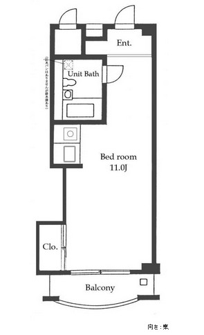 パークグレース新宿1210号室の図面