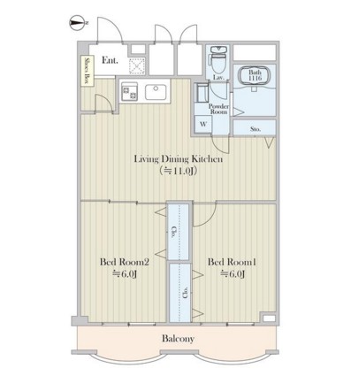 パークグレース新宿1403号室の図面