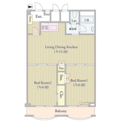 パークグレース新宿1404号室の図面