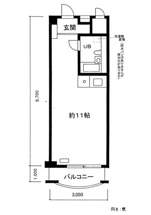 パークグレース新宿307号室の図面