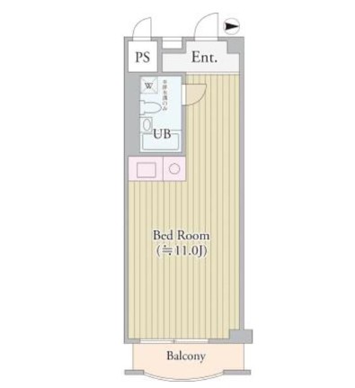 パークグレース新宿404号室の図面