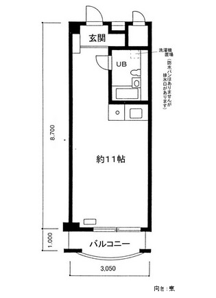 パークグレース新宿506号室の図面