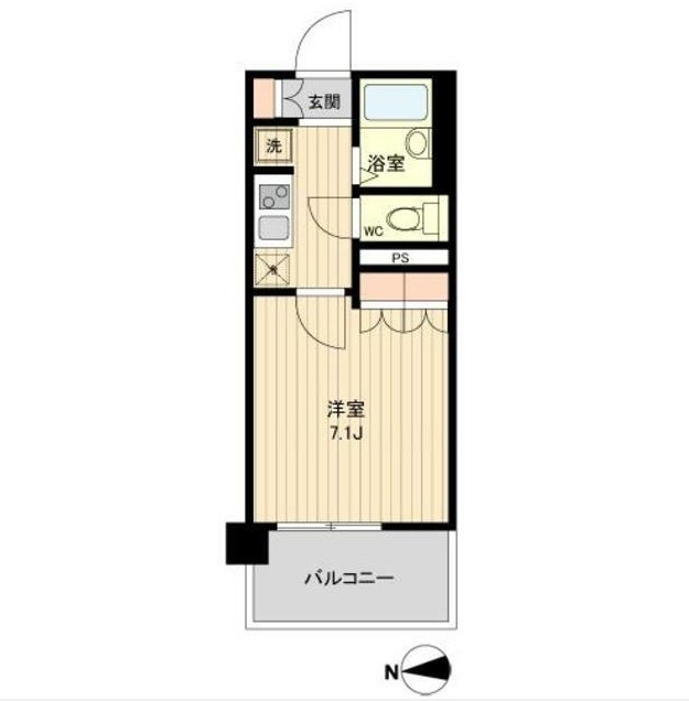 ラクアスレジデンス東新宿807号室の図面