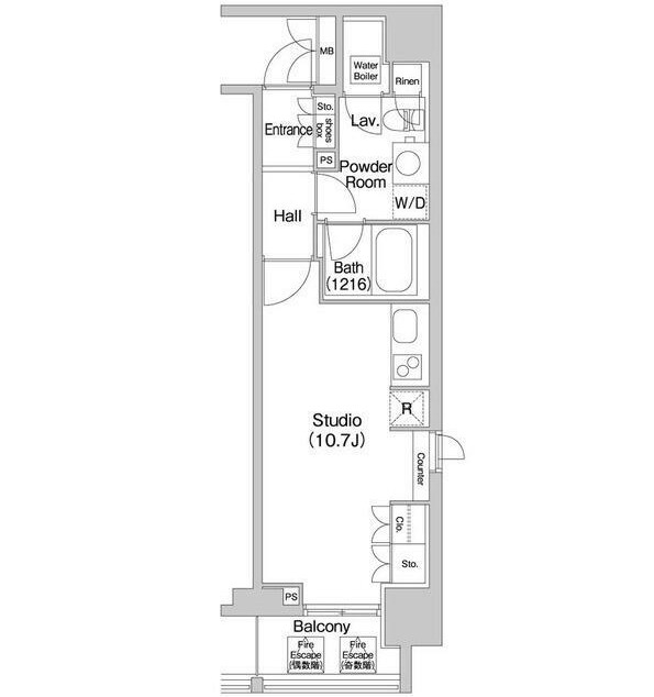 コンフォリア北参道1101号室の図面