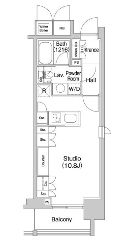 コンフォリア北参道1304号室の図面
