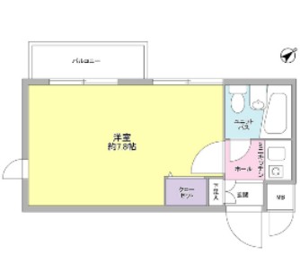 南平台サニーハイツ407号室の図面