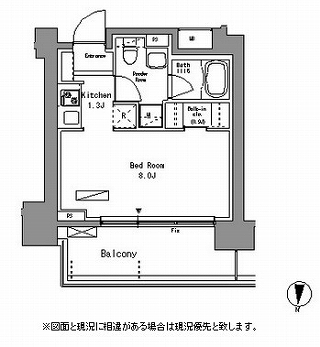パークアクシス錦糸町1302号室の図面