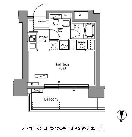 パークアクシス錦糸町802号室の図面