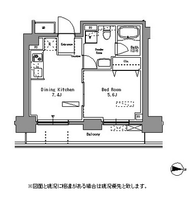 パークアクシス錦糸町804号室の図面